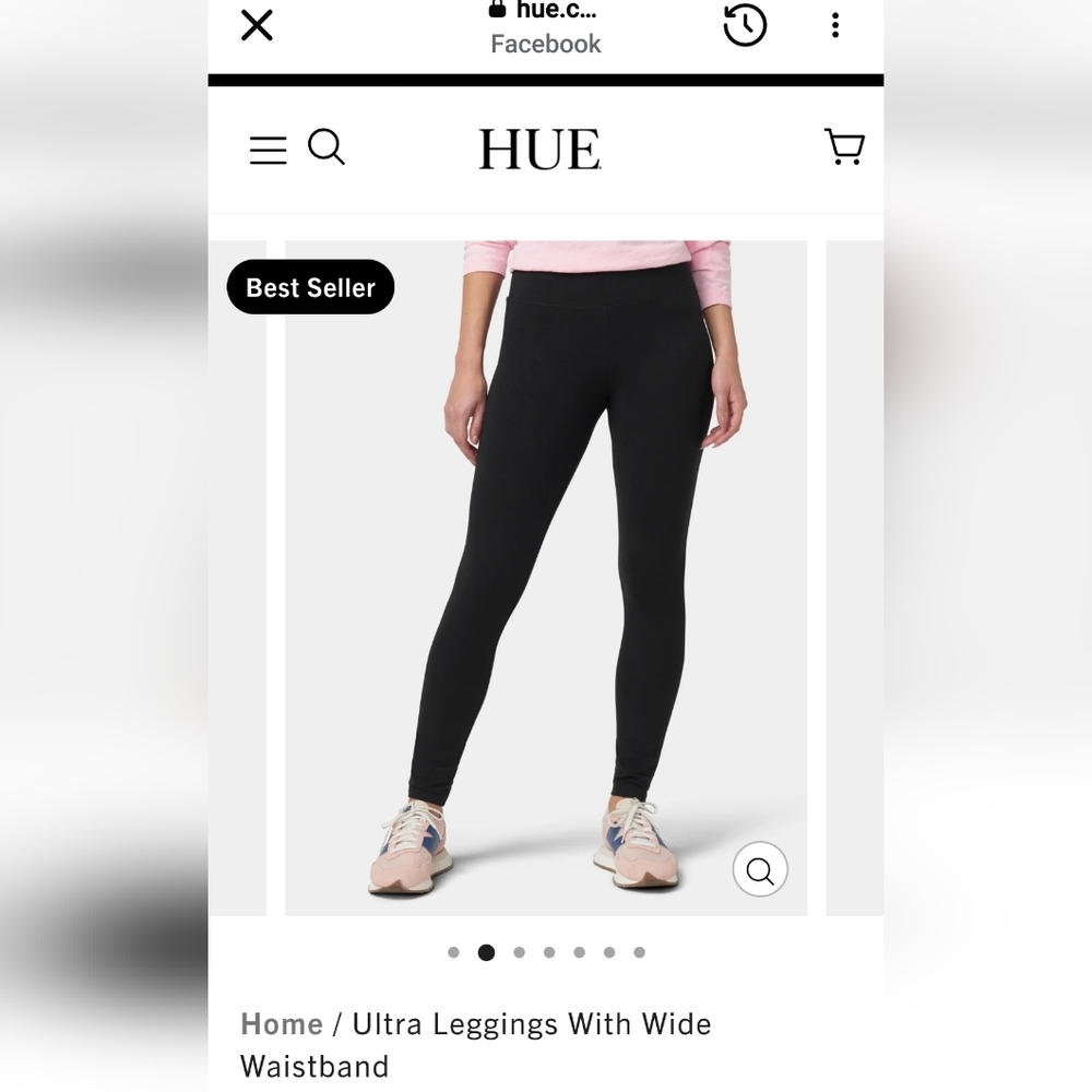 NWT HUE Classic Black Leggings